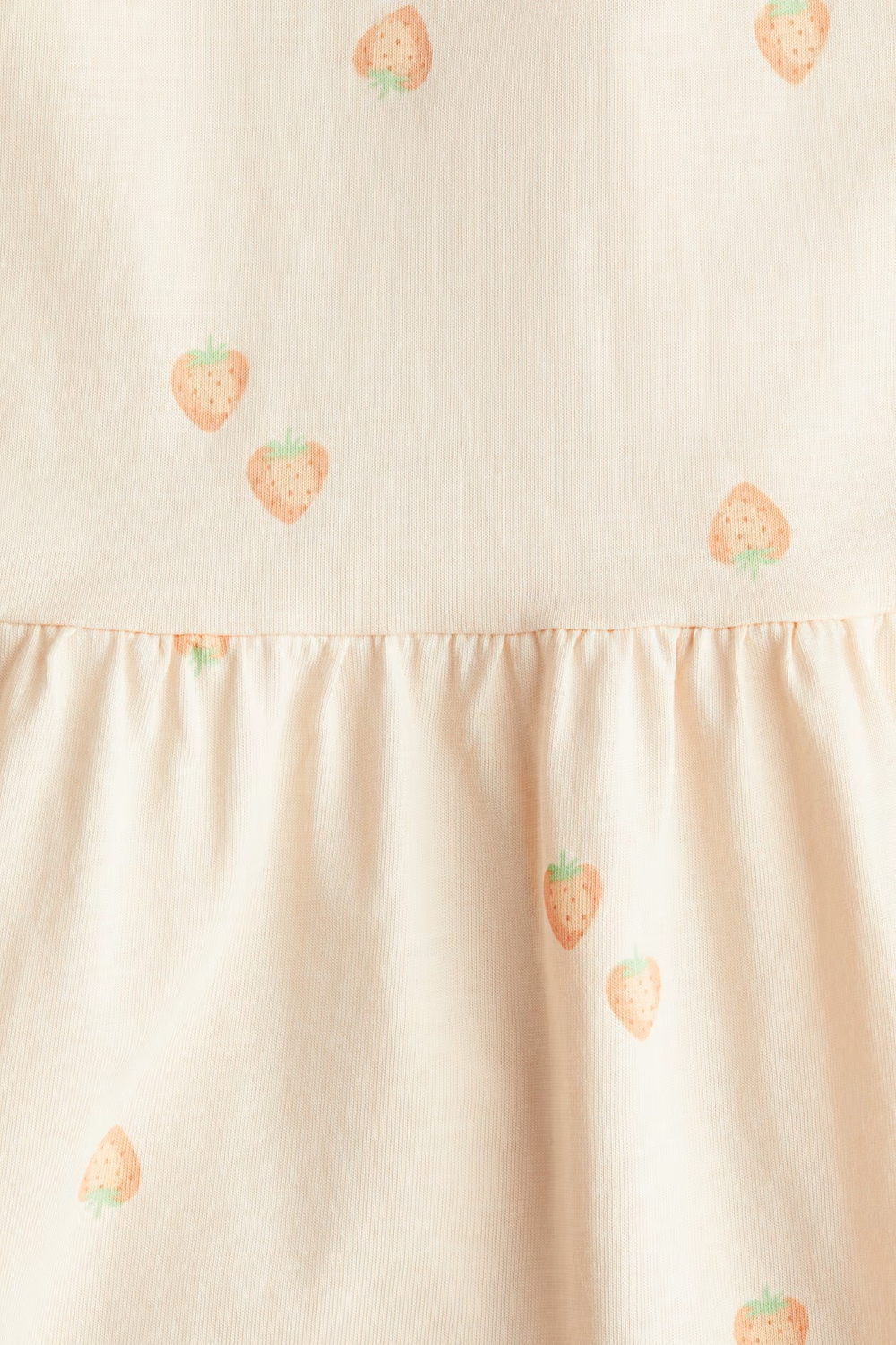 H&M Хлопковое платье с принтом, персиковый