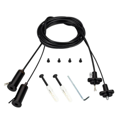 Подвес токопроводящий ARL-2x2m Set BLACK (Pad 15x2mm, 2x20AWG) (Arlight, провод 2x0.5) 041948