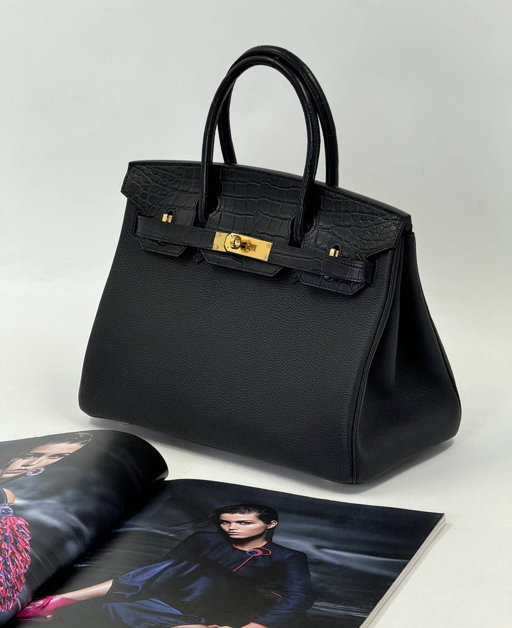 Сумка Hermes из кожи крокодила 30 см
