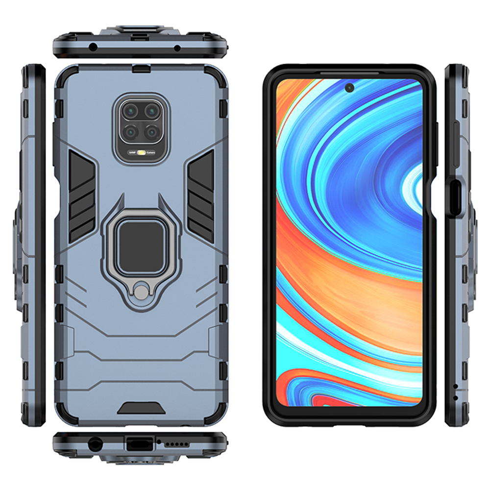 Противоударный чехол с кольцом Panther Case для Xiaomi Redmi Note 9 Pro / 9 Pro Max / Note 9S