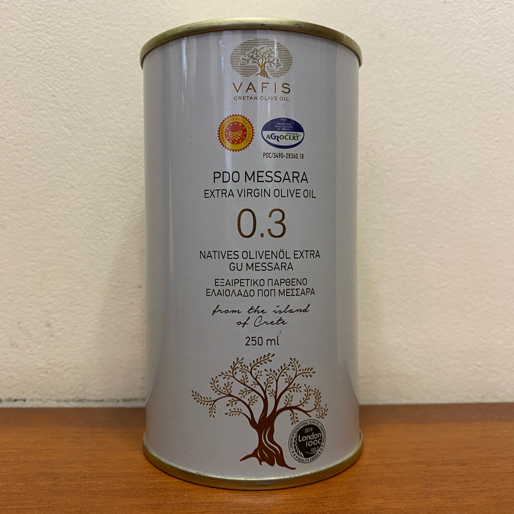 Оливковое масло нерафинированное VAFIS 0.3 Extra Virgin от NIKITAKIS в жести 0.25 л, Греция