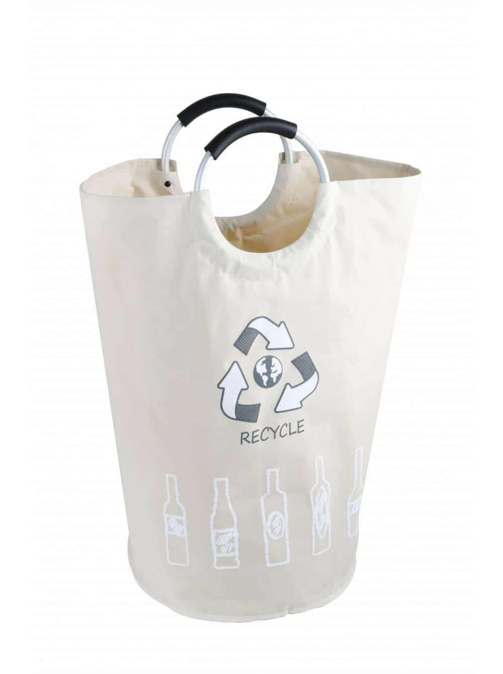 Корзина для белья с алюминиевыми ручками бежевая FX-1012