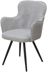 Стул М-City DISAUR Altair поворотный на поворотный на 360 градусов, Ns10 Серый, букле, Черный каркас,