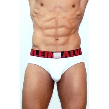 Мужские трусы брифы белые Calvin Klein X Word White CK00393