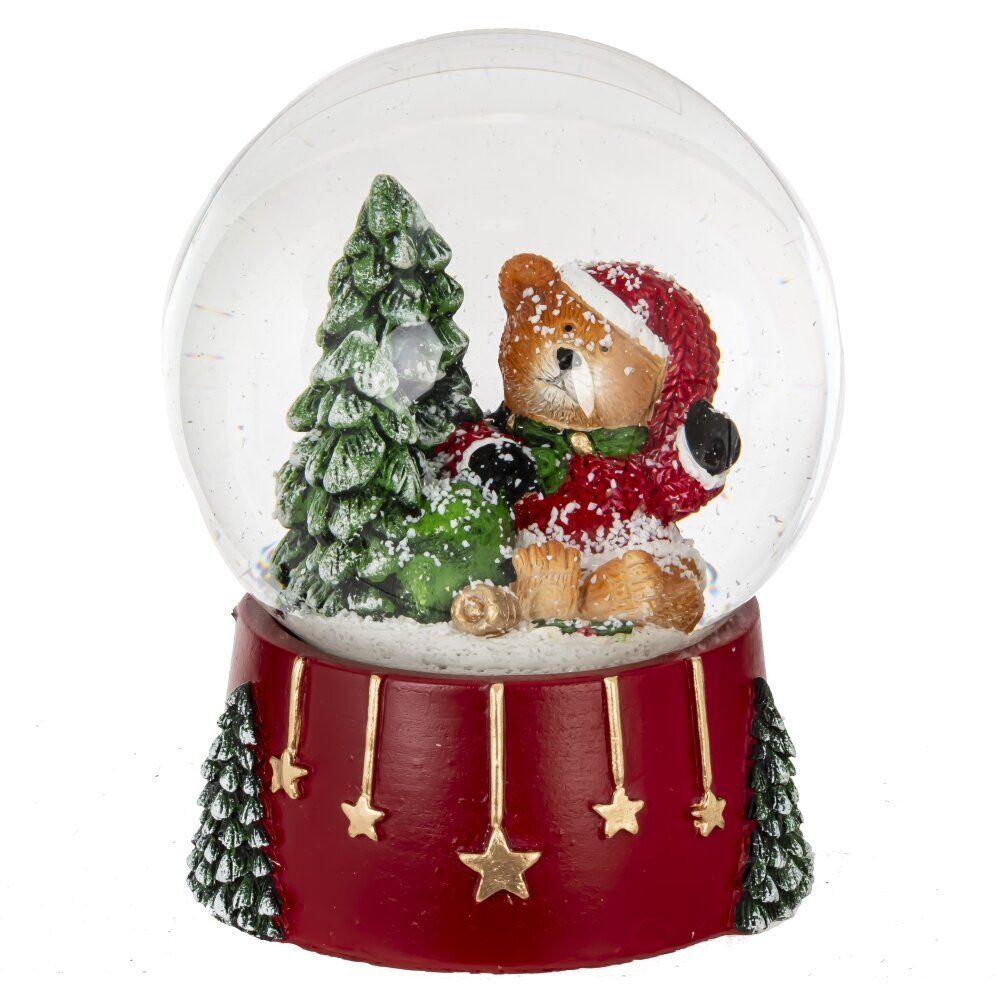 GAEM Фигурка декоративная "Дед Мороз/Снеговик/Медвежонок" в стекл шаре, L9 W8 H10 см, 3в.