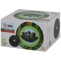 Светильник уличный ЭРА ERASF22-52 на солнечной батарее садовый Лотос 2 в 1 стекло кракле 20LED