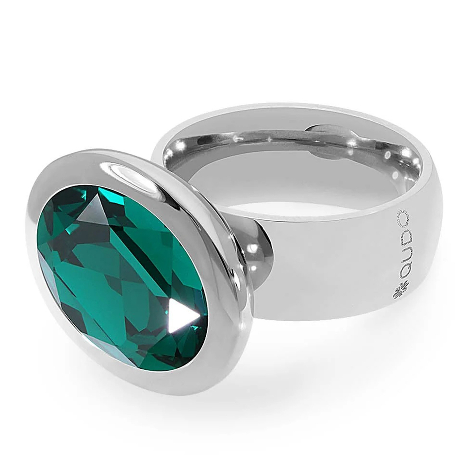 Кольцо Qudo TIVOLA big S emerald 18.5 мм 632324/18.5 G/S
