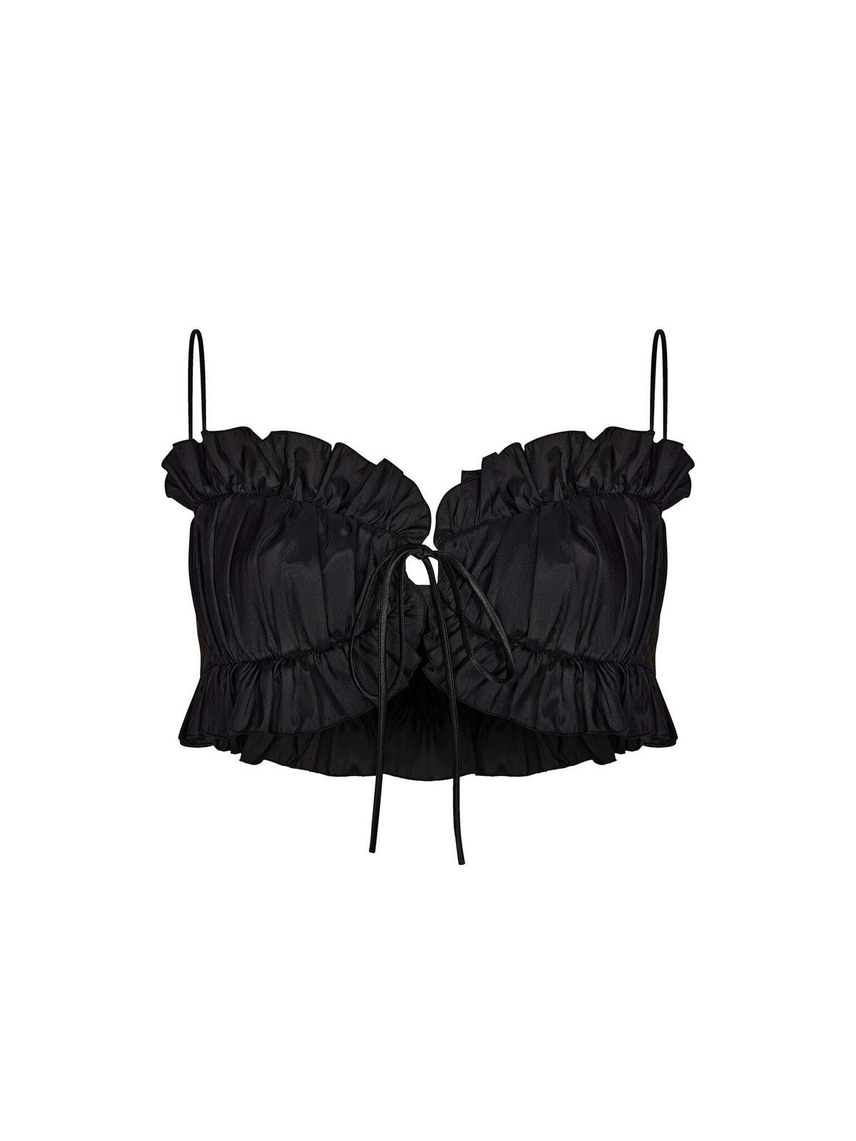 Топ-бюстье драпированный из тафты