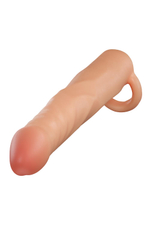 Телесная насадка-удлинитель Fortitude с подхватом - 17,7 см. (Цвет: телесный)