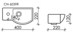 Рукомойник Ceramica Nova Element 40 R CN6039R белая