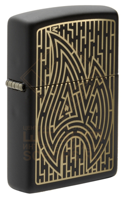 Зажигалка Zippo 49597 Maze Design, Black Matte