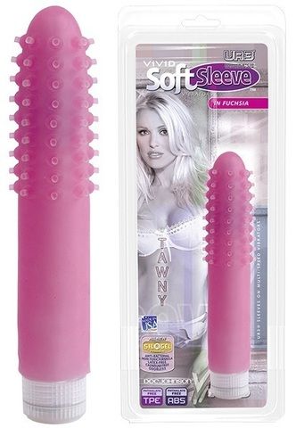 Розовый вибратор с мягкими шипами TAWNY