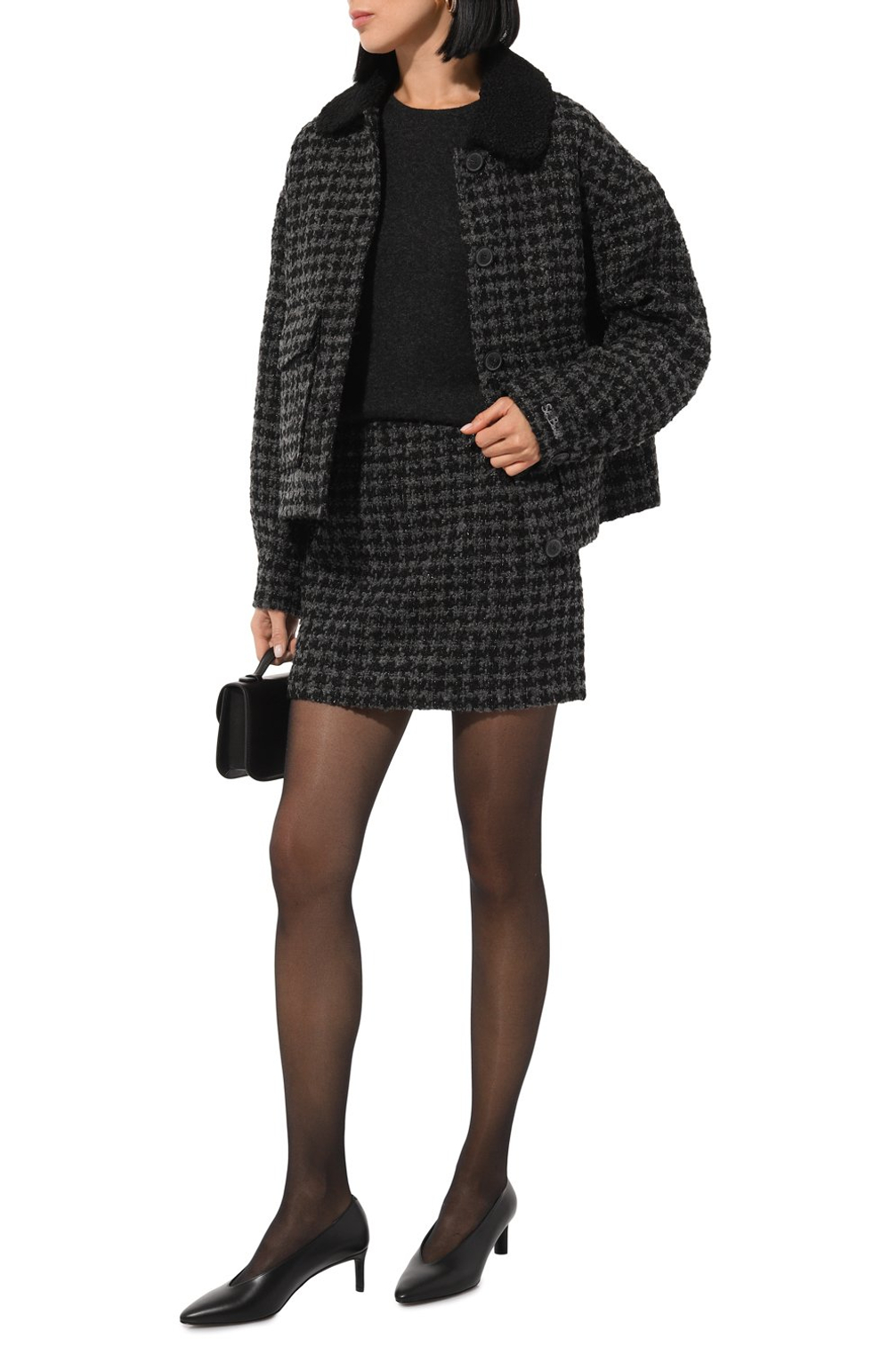 Костюм жен. с юбкой Saint Barth BONNIBELL/KATRINE черно-серый люрекс