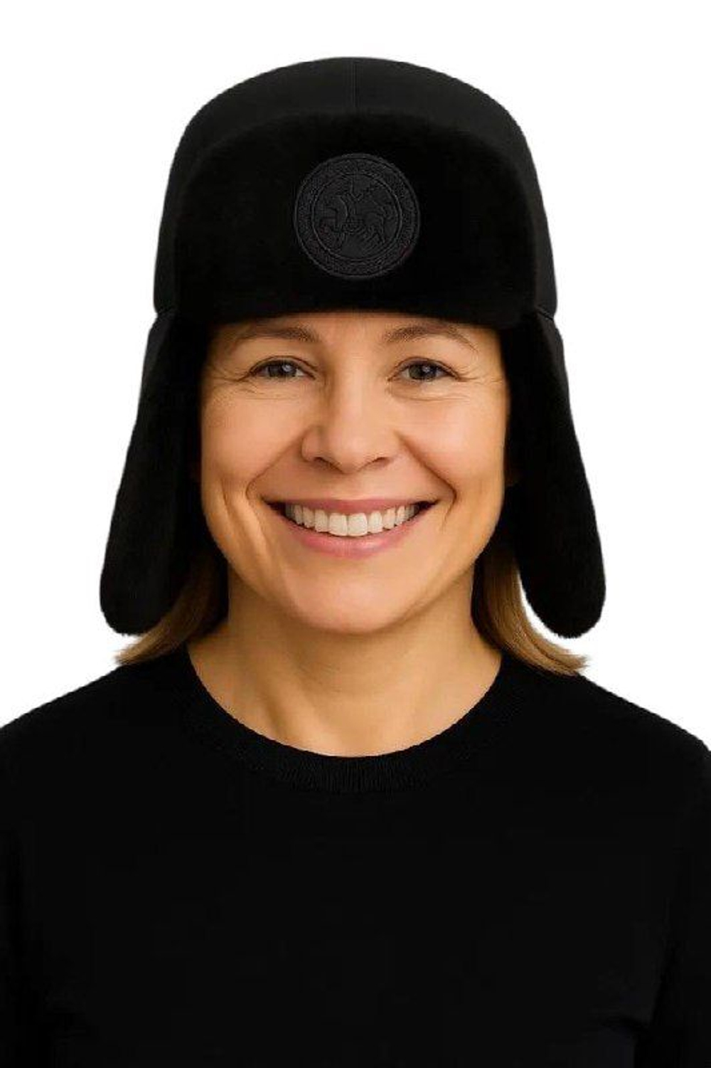 ALGA x Rubin Шапка-ушанка с отделкой из эко-меха