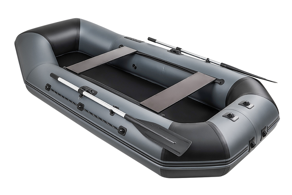 Броня-280 М серый-черный (лодка ПВХ с усилением)