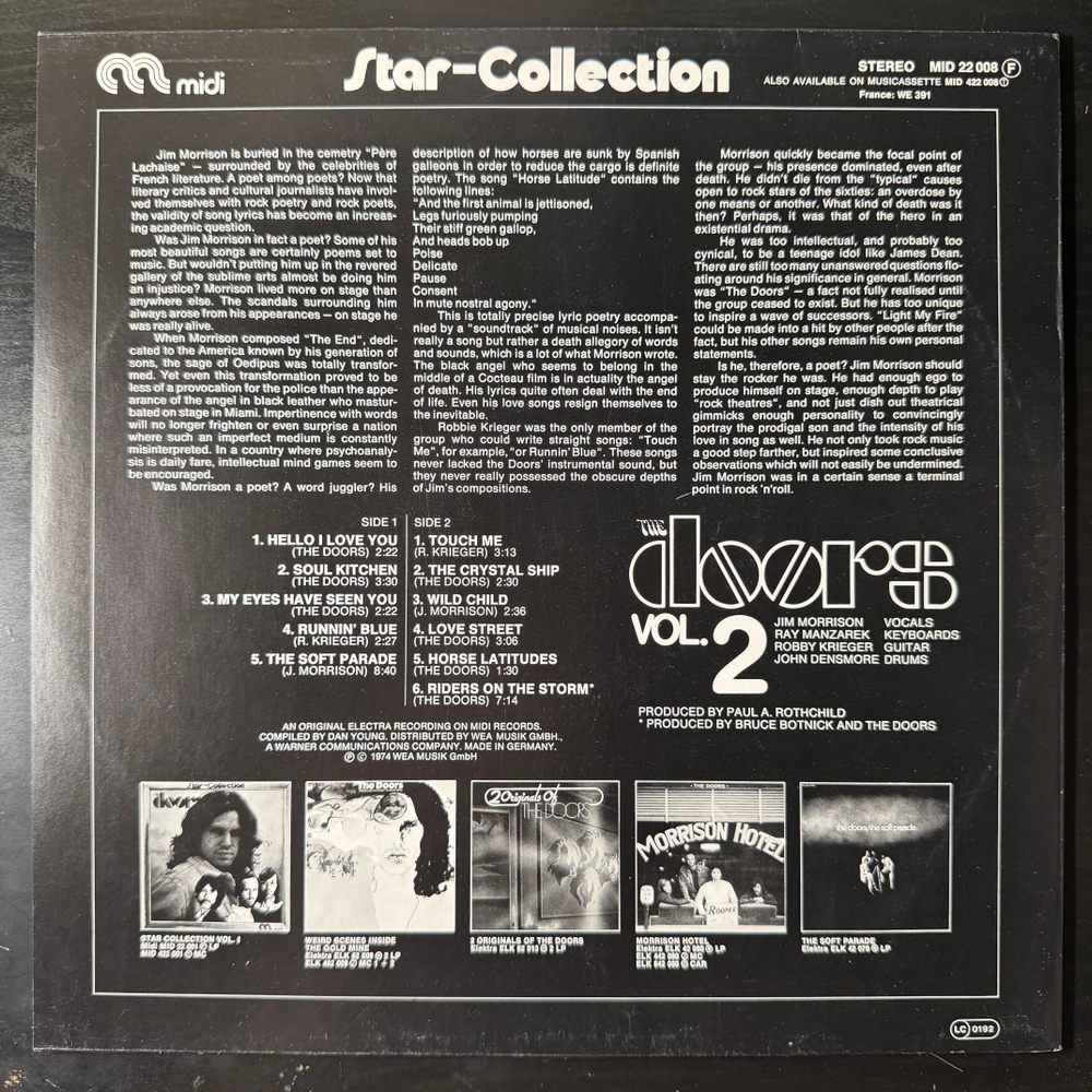 The Doors ‎– Star-Collection Vol.2 (Германия)