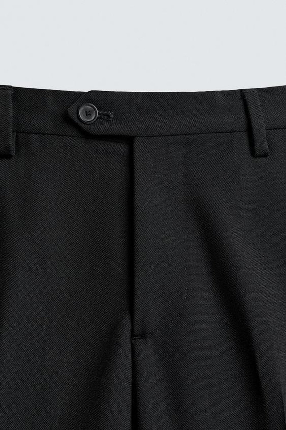 ZARA КОСТЮМНЫЕ БРЮКИ ИЗ 100% ШЕРСТИ, ЧЕРНЫЙ