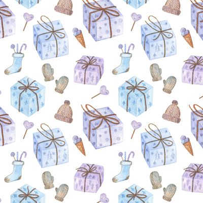 Новогодние подарки на белом / Christmas gifts on white