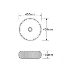 Раковина-чаша Bronze de Luxe изумрудная/белая, 400х400х130