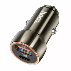 Автомобильное зарядное устройство USB/Type-C Hoco Z46A (20W, QC3.0, PD, 1Type-C, 1USB) Черный