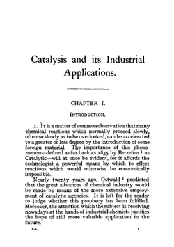 Catalysis and its industrial applications | Jobling Edgar
