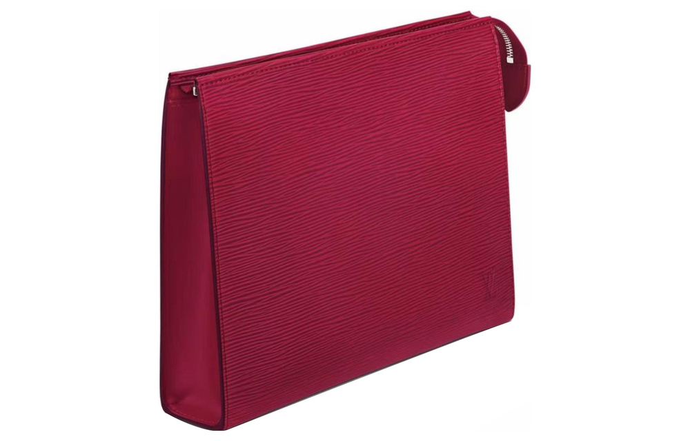 LOUIS VUITTON Epi Leather Clutch Toiletry Bag, Toiletry Bag Regular Men"s Red