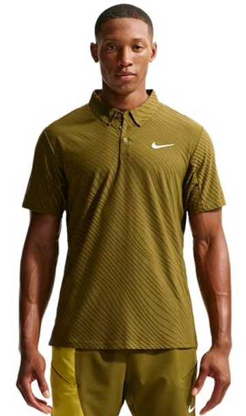 Теннисное поло Nike Court Slam Advantage Sinner - olive flak/white