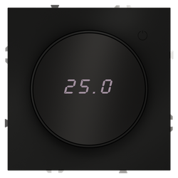 Терморегулятор электронный VOLTUM S70 с индикацией и датчиком, для теплого пола, (черный матовый)