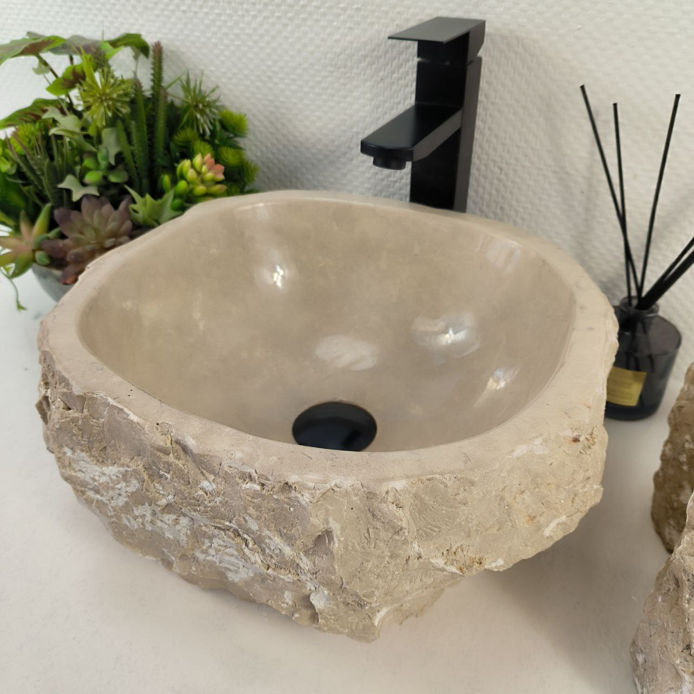 Раковина из мрамора Erozy Cream EM-65580 37*35*16 0869