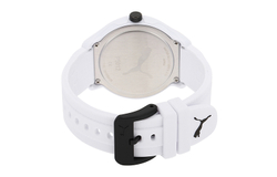 PUMA Wrist Watch Quartz Movement Synthetic Fiber Strap 43mm White Dial Men"s Watches P5012 WHITE