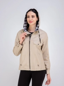 Куртка женская из натуральной кожи с капюшоном Турция