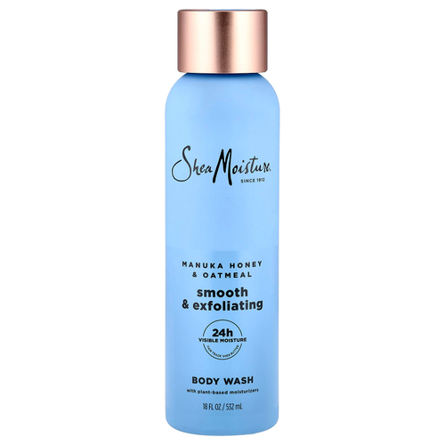 SheaMoisture, смягчающий и отшелушивающий гель для душа, мед манука и овсянка, 532 мл (18 жидк. унций)