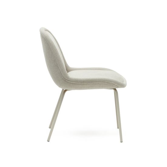 Aimin Стул из бежевой синели с бежевыми стальными ножками Испания La Forma