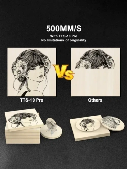 Twotrees TTS-10 PRO Лазерный гравировальный станок 80Вт с мощностью лазера 10Вт для резки Деревянная доска акриловая станок CNC графическим, контурным и пиксельнным режимом гравировки