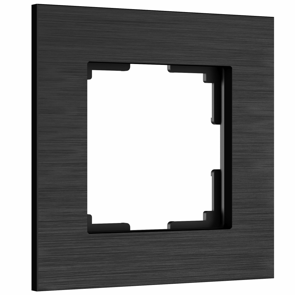 Рамка на 1 пост AluMax (черный алюминий)