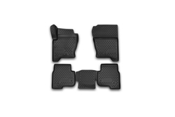 Коврики Standard, 3D в салон LAND ROVER Discovery 4, 2014- , 4 шт. (полиуретан, чёрные) Element.NLC.3D.28.09.210