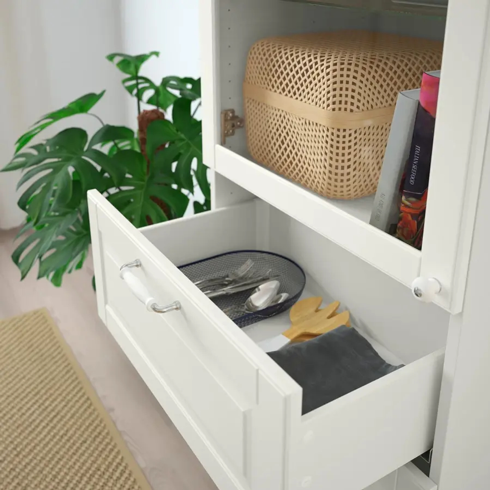 Книжный шкаф - BESTÅ/ BESTА IKEA/ БЕСТА/БЕСТО ИКЕА, 202х60 см, белый