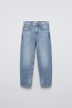ZARA ДЖИНСЫ MOM FIT COMFORT, СИНИЙ