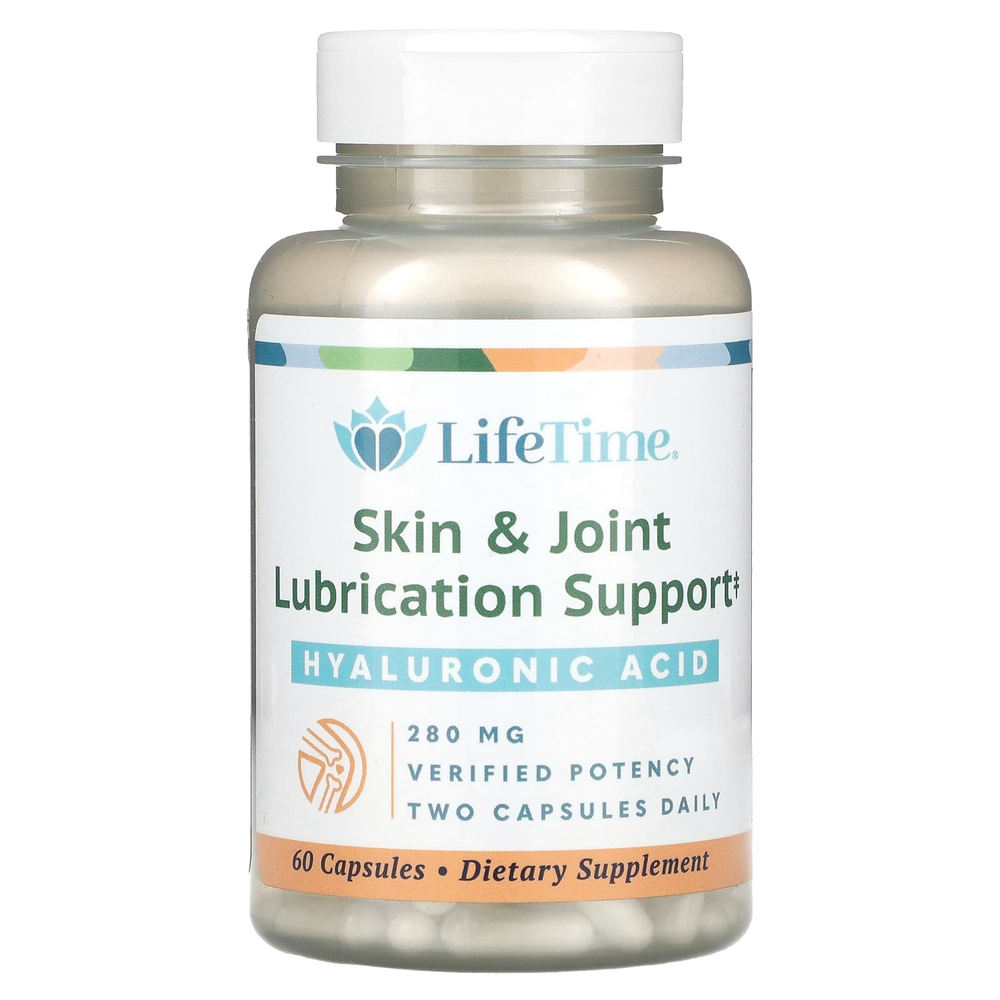 LifeTime Vitamins, Гиалуроновая кислота, для поддержки кожи и суставов, 60 капсул (140 мг на капсулу)