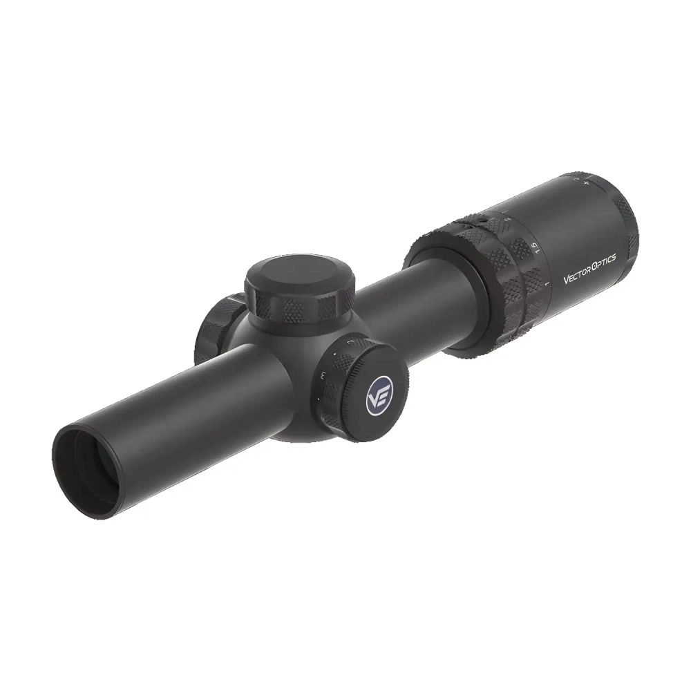 Оптический прицел Vector Optics GRIZZLY 1-6x24i HD Fiber (SCOC-50) - передний угол с логотипом