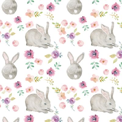 Кролики и цветы