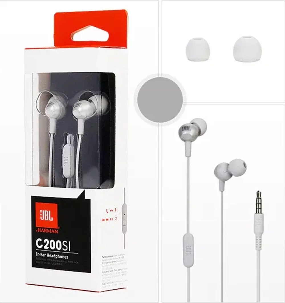 Наушники внутриканальные JBL C200SI Silver