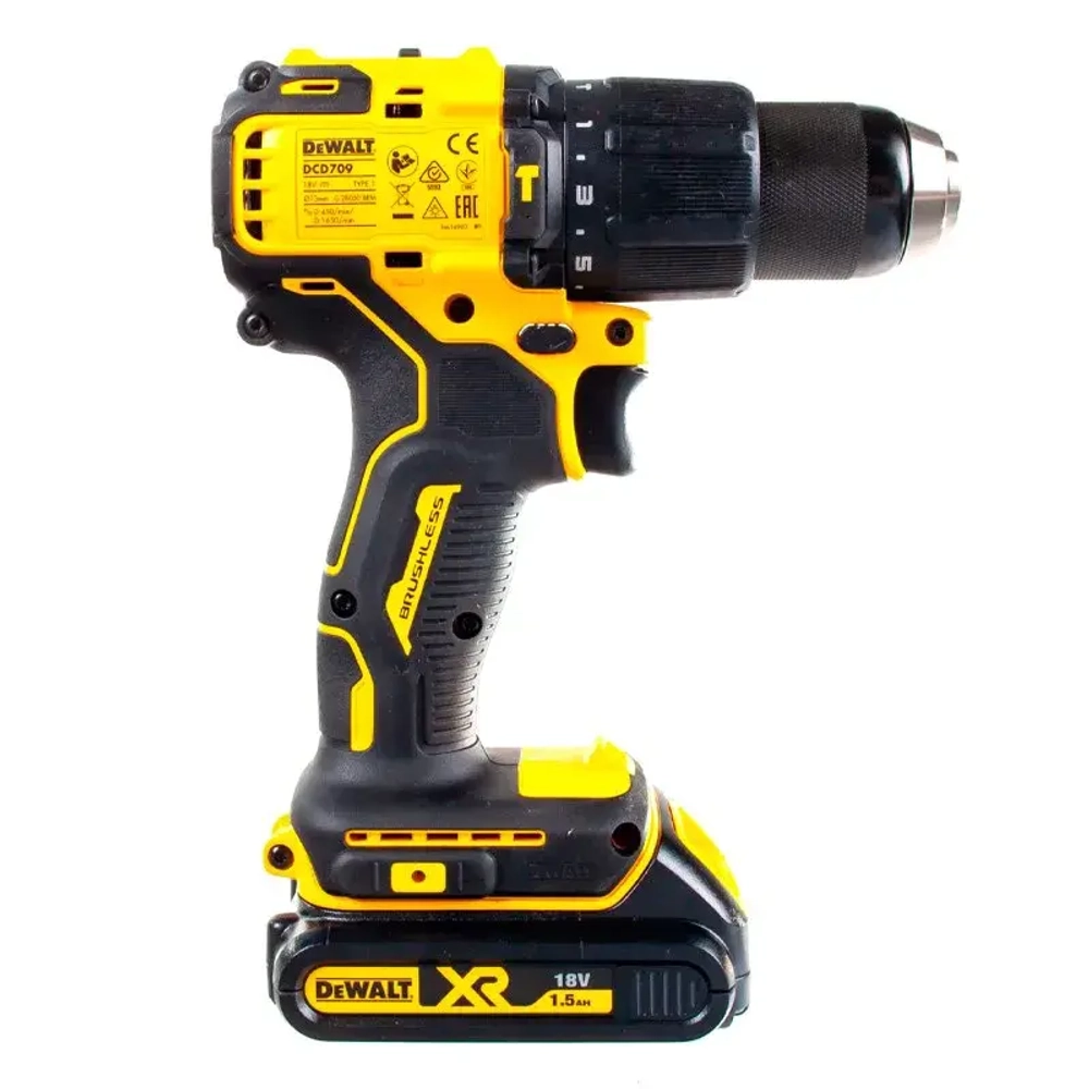 DeWalt DCD709S2T дрель-шуруповерт (2 x 1.5 Ач, ЗУ)