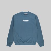  Толстовка мужская Carhartt WIP Ink Bleed Sweatshirt артикул:I032866_vancouver_blue_white - купить в магазине Дайс