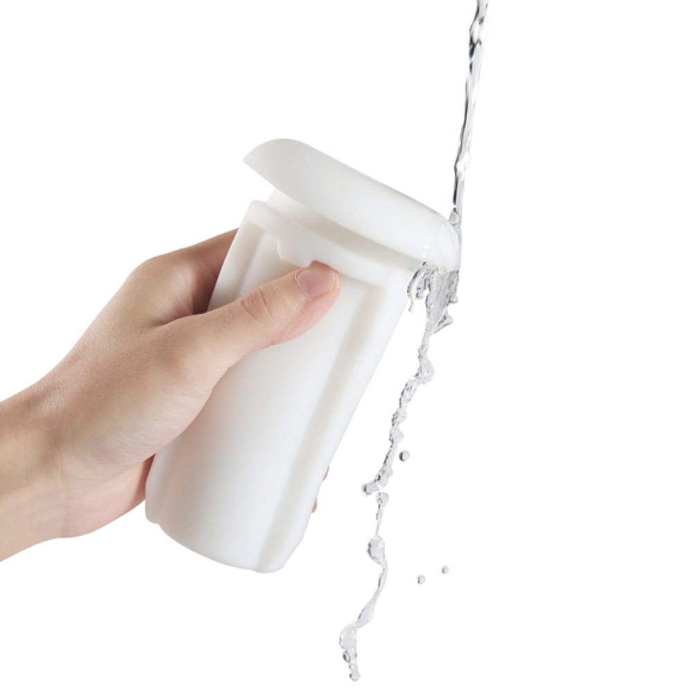 Белый вибромастурбатор с имитацией орального секса Amovibe Good Night Squeezing, Sucking & Vibrating Masturbator