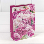 Пакет подарочный 14х20х7см "Цветы" (Микс)