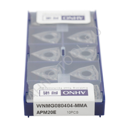 Пластина твердосплавная ISO WNMG080404-MMA APM20E AHNO по нерж.стали,  получистовая