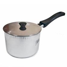 Ковш ЭРГ-AL полированный с крышкой и итальянской ручкой 1,5 л