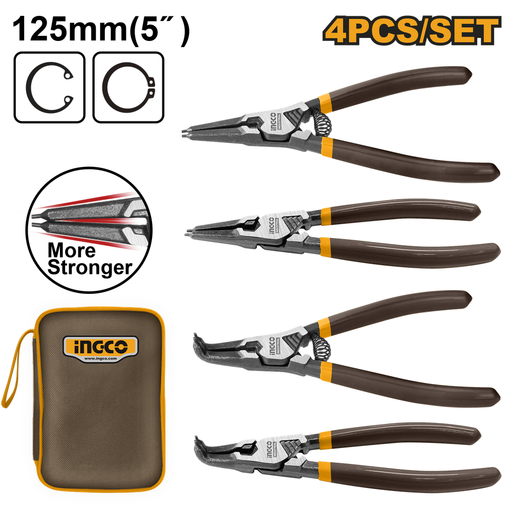 Набор съемников стопорных колец 4 предмета INDUSTRIAL