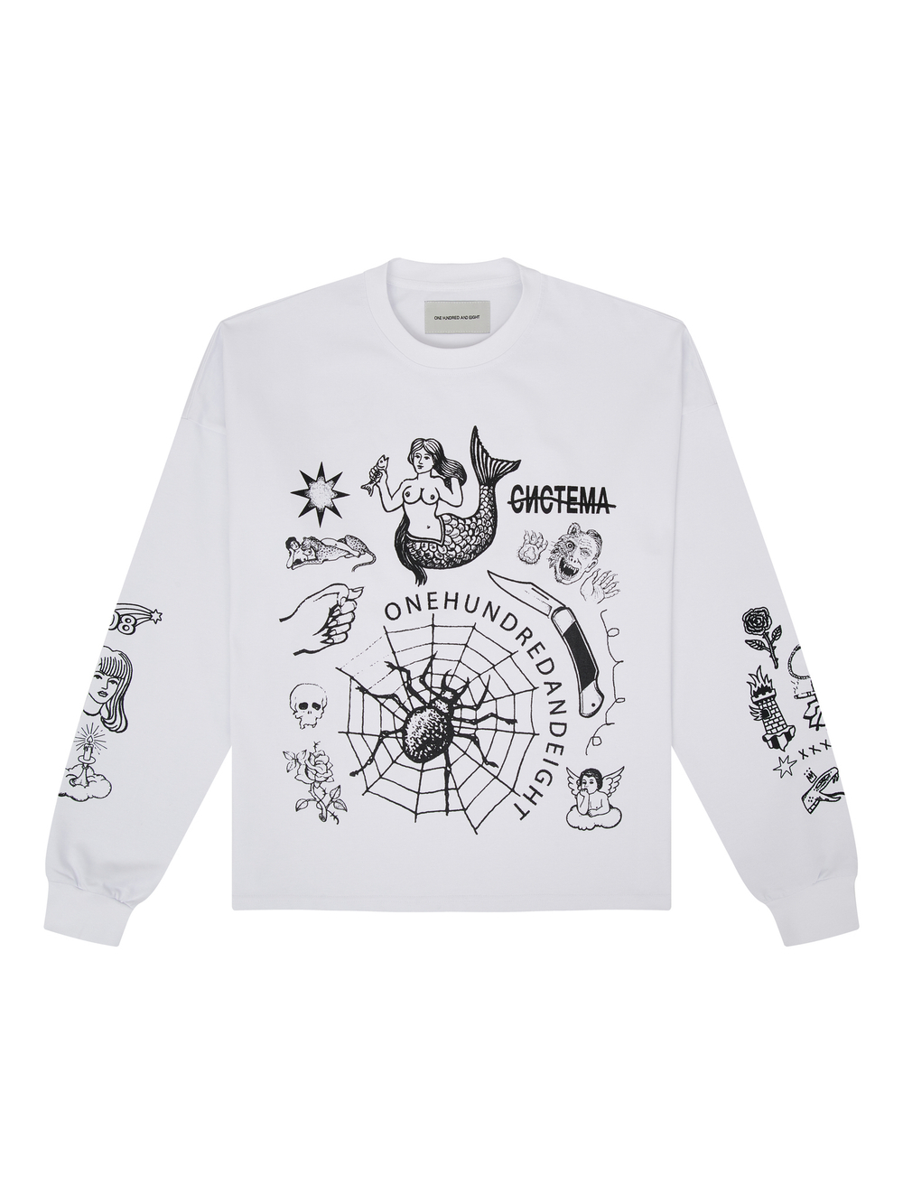 Лонгслив System 108 с татуировками 2.0